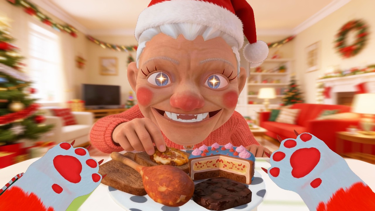[Кот VR] Кот-Санта готовит рождественский ужин для бабушки - I Am Cat VR (Christmas Update)
