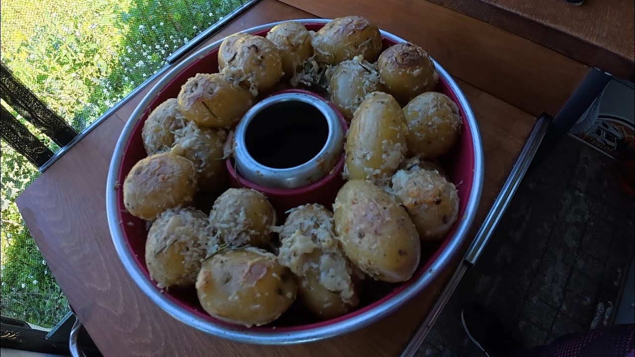 Parmesan Potatoes in Omnia Oven 🚐 - Van -Kitchen 