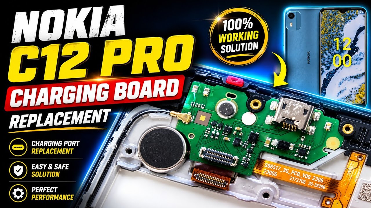 Nokia c12 pro charging board replacement | how to change Nokia C2 pro charging board #new #nokia