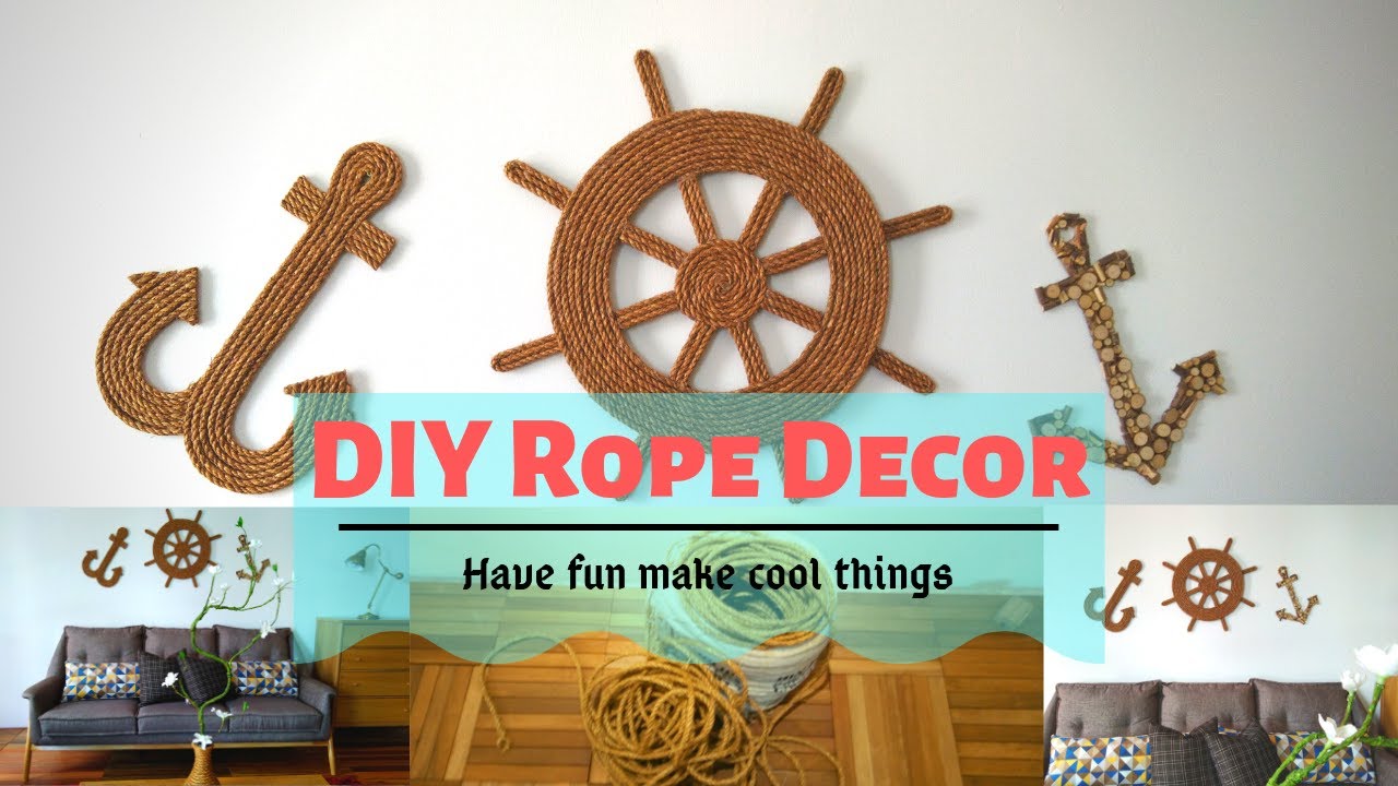 DIY Rope ship wheel and anchor | Easy Rope decor Ideas