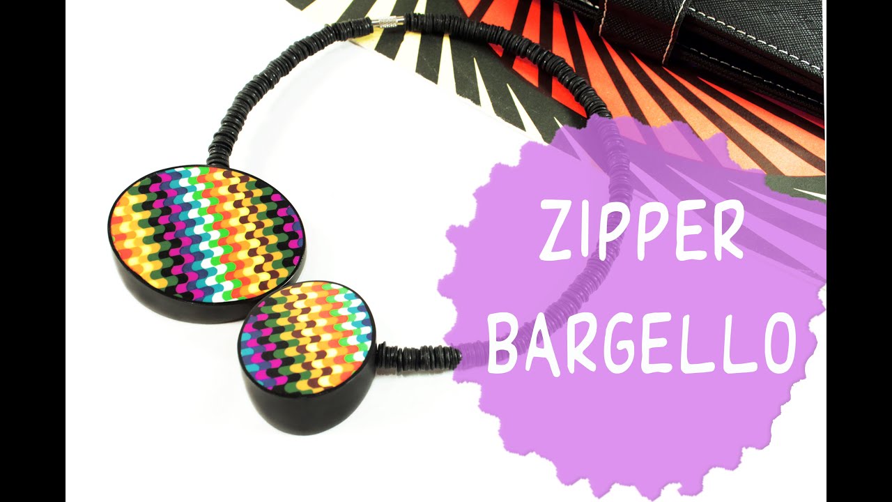 Zippergello. Колье из полимерной глины Fimo.