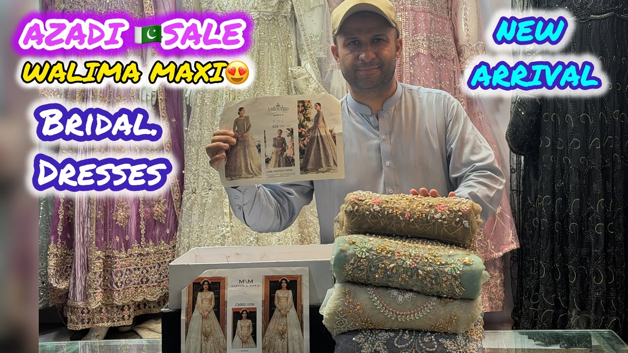 🚨AZADI SALE 🚨Maria~ B Luxury Bridal & Partywear Dresses 👗 WEDDING COLLECTION &hearts;️HARIS SHAKEEL Dress