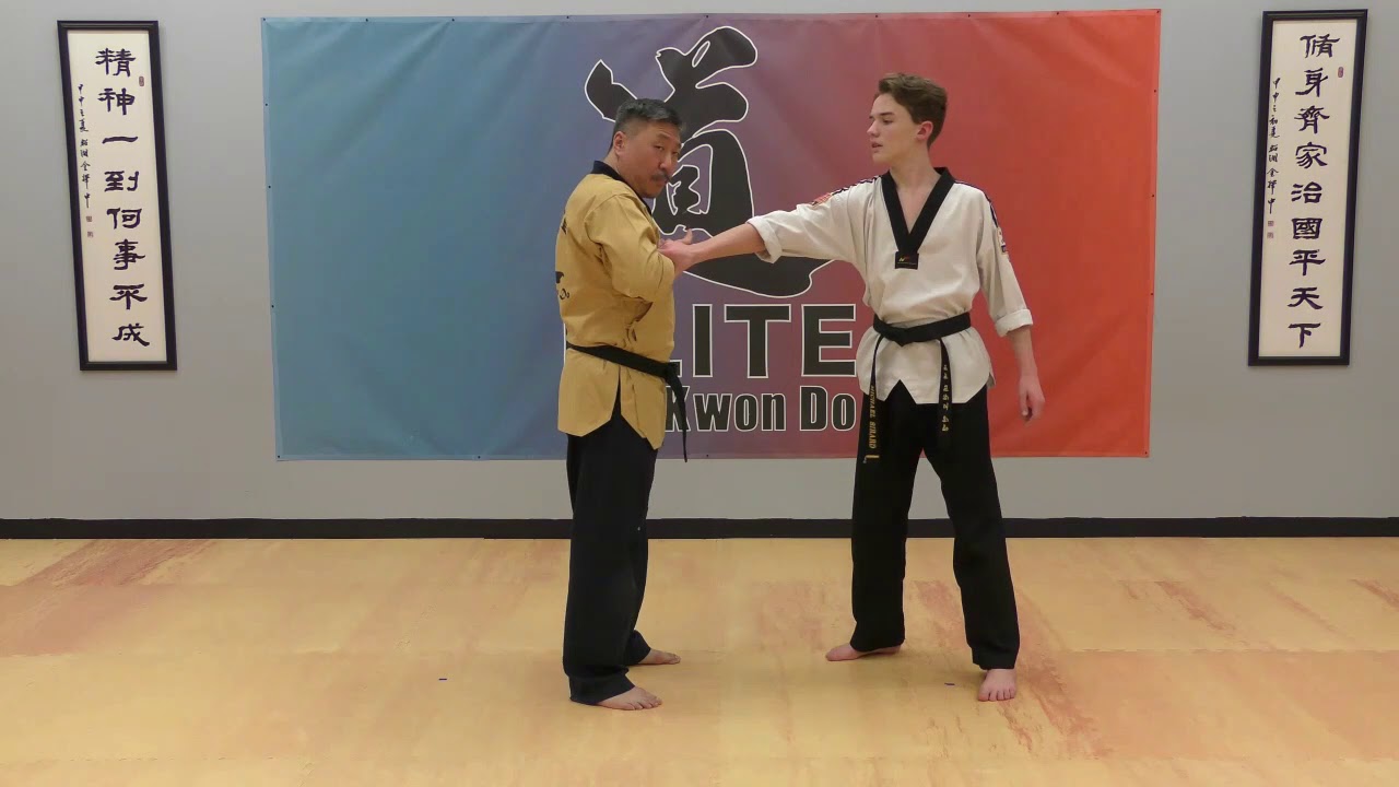 Elite Taekwondo Haldley - White/Yellow belt grab techniques