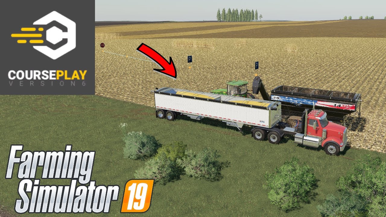How to load / unload multiple hoppers or trailers with Courseplay in Farming Simulator 19