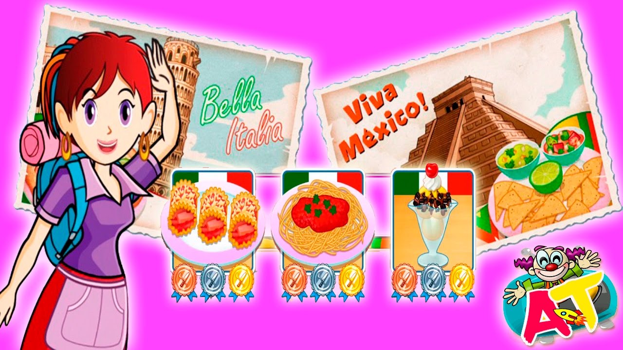 Juegos de Cocinar para Niñas - Clases de Cocina con Sara - Como Hacer Comida Italiana