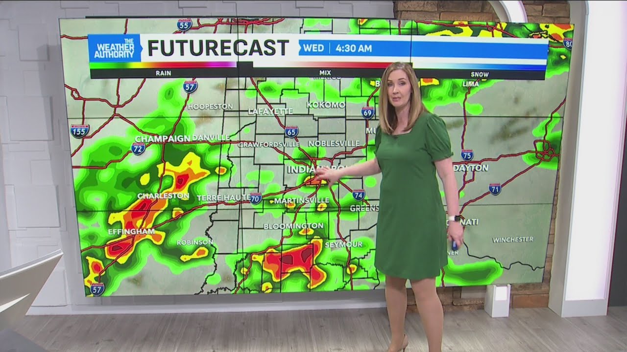 Record warmth possible today; timing more storms