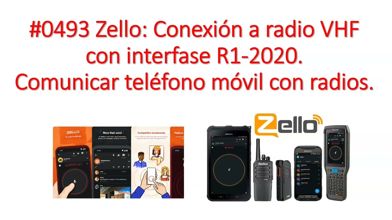 #0493 Zello - Conexión a radio VHF con interfase R1 2020. Comunicar teléfono móvil con radios, XQ2CG