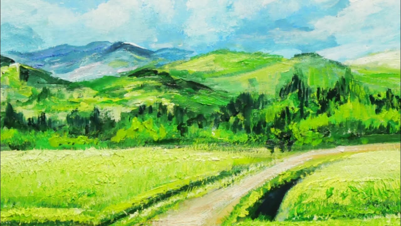 【夏の風景】#油彩画 #芸術   #油絵 #絵  #アート    #oilpainting  #oil #painter #Paintingsea #Peinture　#風景　#風景画