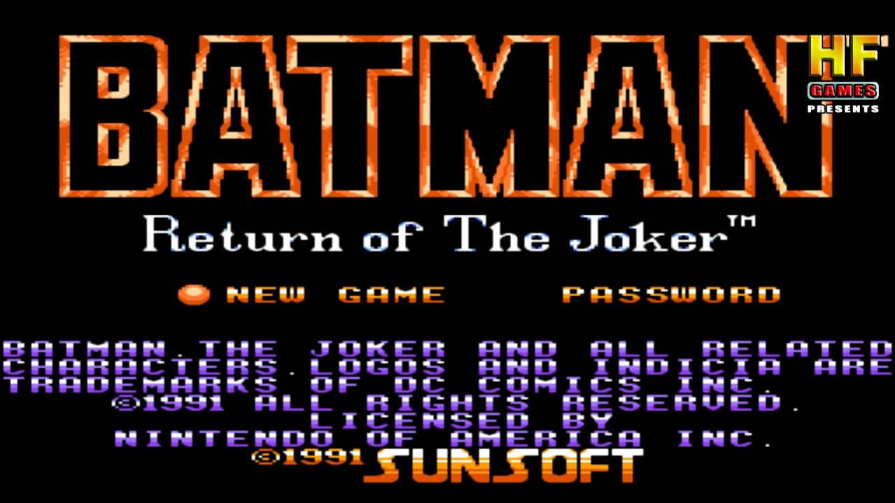Batman: Return of the Joker. NES [No Damage Walkthrough / Прохождение без урона] - Денди | Dendy