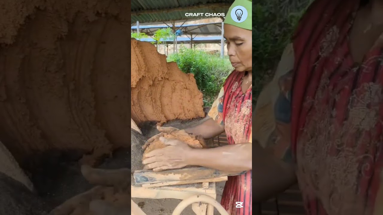 The process of making clay bricks