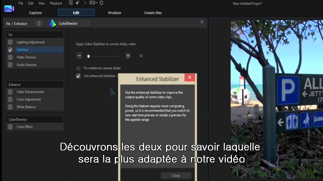 Stabiliser et Modifier la Vitesse d'une vidéo | Tutoriel PowerDirector 13 de CyberLink