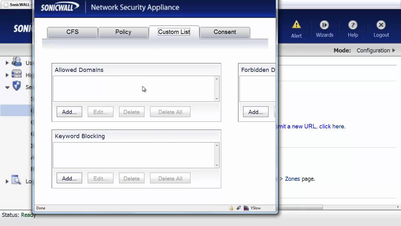 Block Website Access  with SonicWALL Firewall