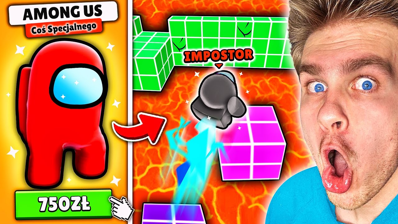 Kupiłem ⚠️ 7x (SPECJALNY) SKIN ✅ *AMONG US* 🥶 (za 750 ZŁ) 😂 PIERWSZY w EUROPIE 🌍 w Stumble Guys!