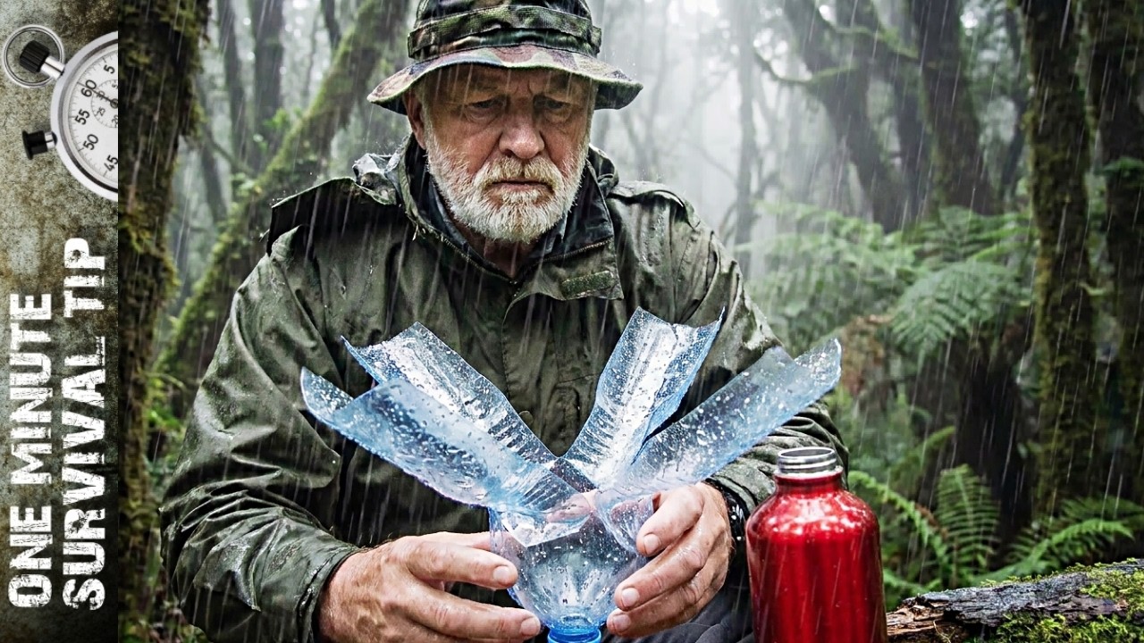 This Survival Hack Saves Lives:  Make a Rain Catcher in 5 MINS (Zero Tools Needed)