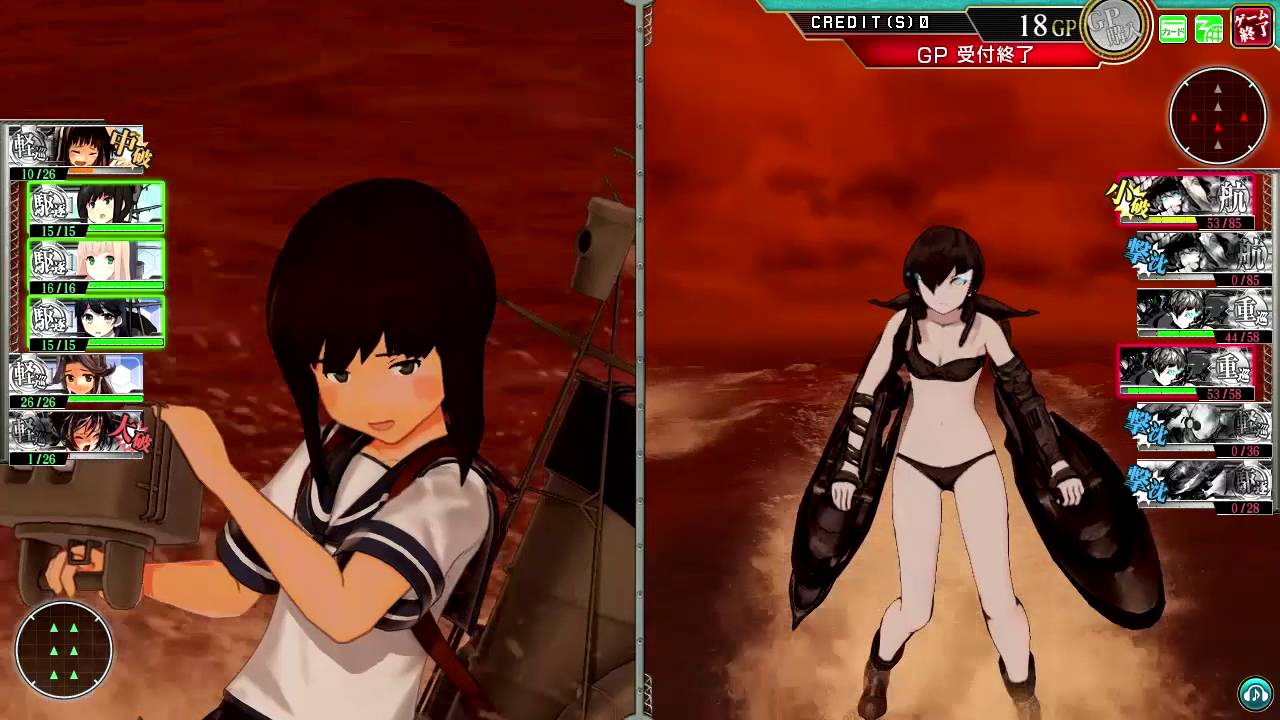 【艦これアーケード】2-1カ号追撃攻略動画！！那珂ちゃんへ愛を込めて♪♪『中破』旗艦。迷走の三水戦もどき・その参（神通MVP＆会心、那珂＆川内大破、母港おさわり）