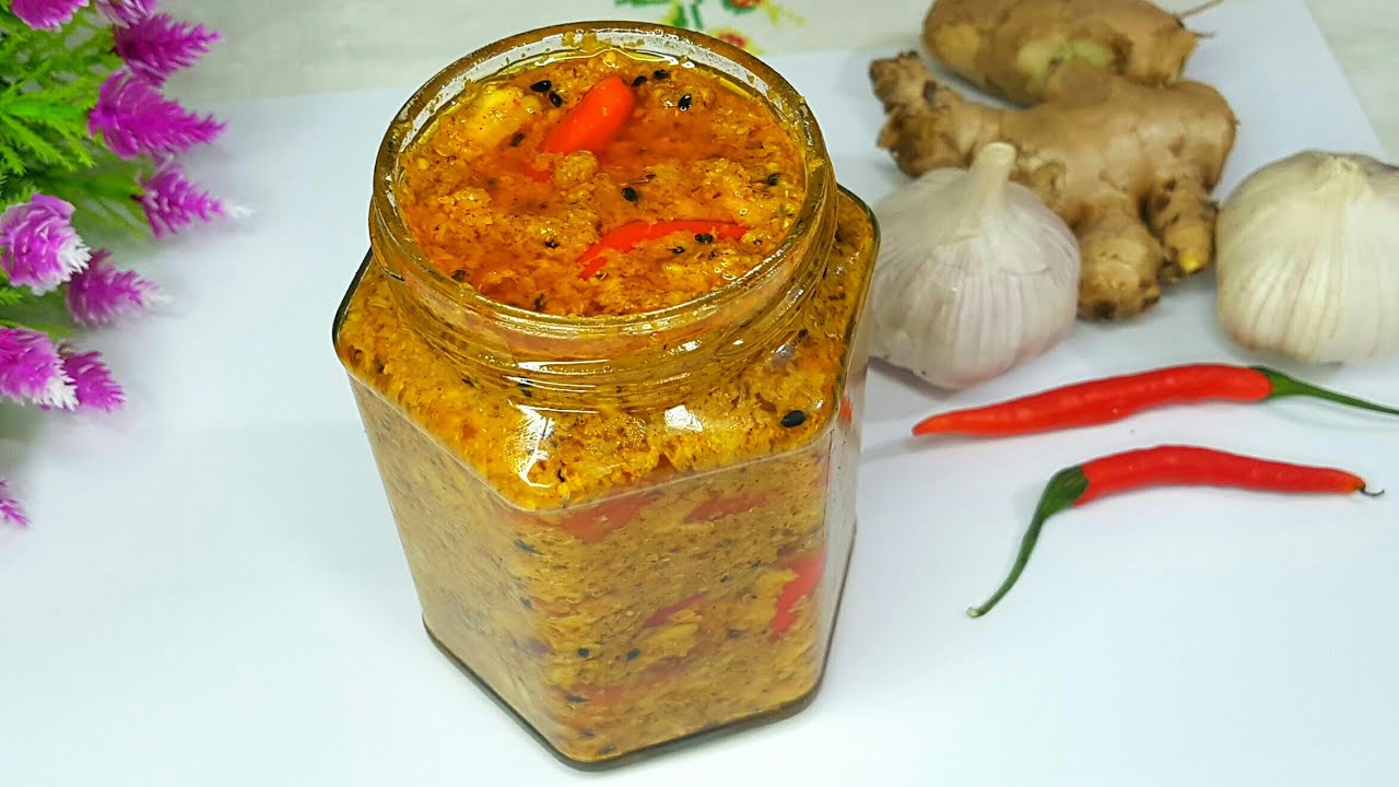 আদা–রসুন এবং কাচা মরিচ দিয়ে অসম্ভব মজার আচারের রেসিপি |Acharer Recipe |Pickle Recipe
