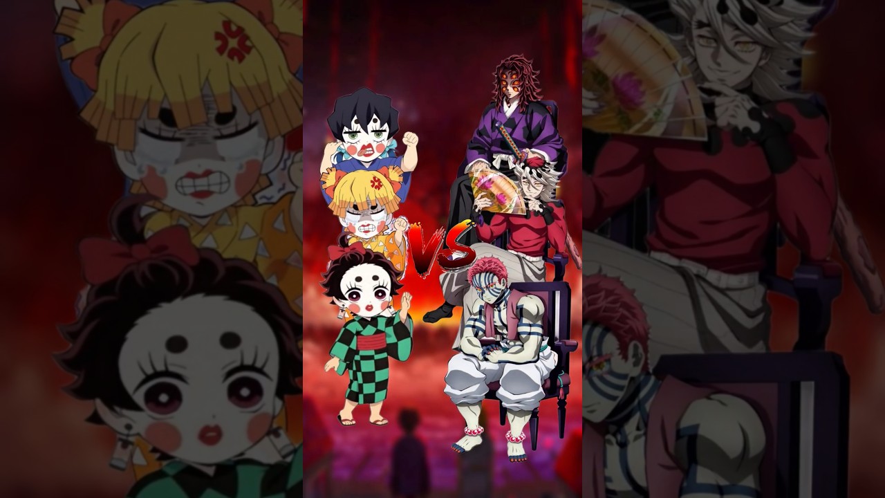 Zenitsu, Inosuke, Tanjiro vs Kokushibo, Akaza,Doma Full power Comparison 