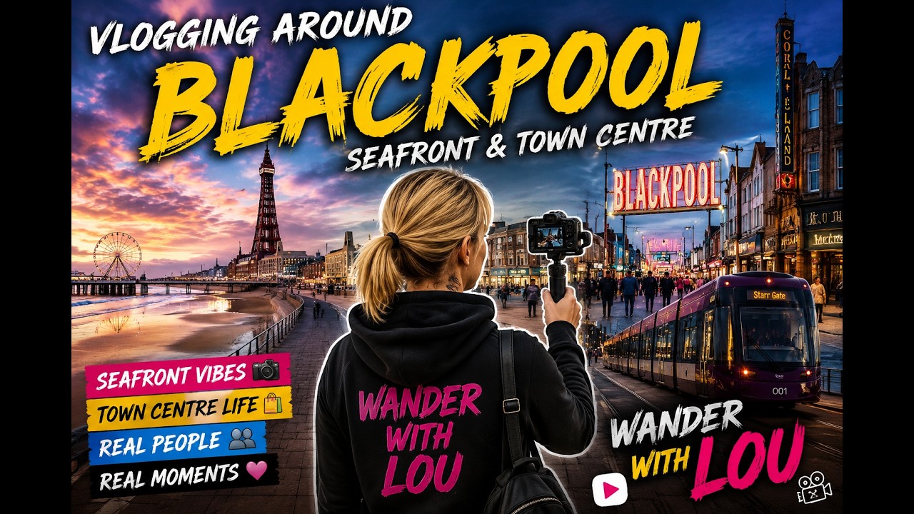 Walking Around Blackpool Seafront & Town Centre | Wander With Lou