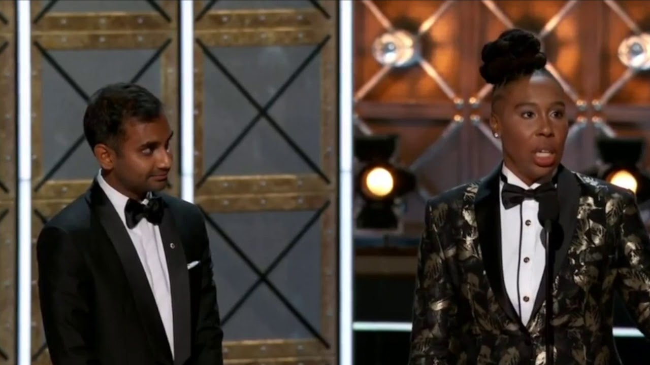 EMMYS 2017-LENA WAITHE AZIZ ANSARI EMMY WIN -OUTSTANDING WRITING FOR A COMEDY SERIES-MASTER OF NONE