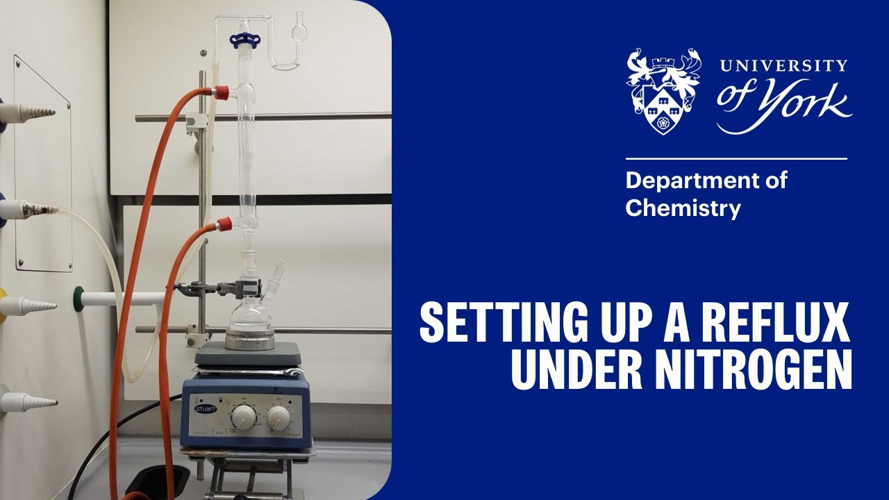 Setting up a reflux under nitrogen