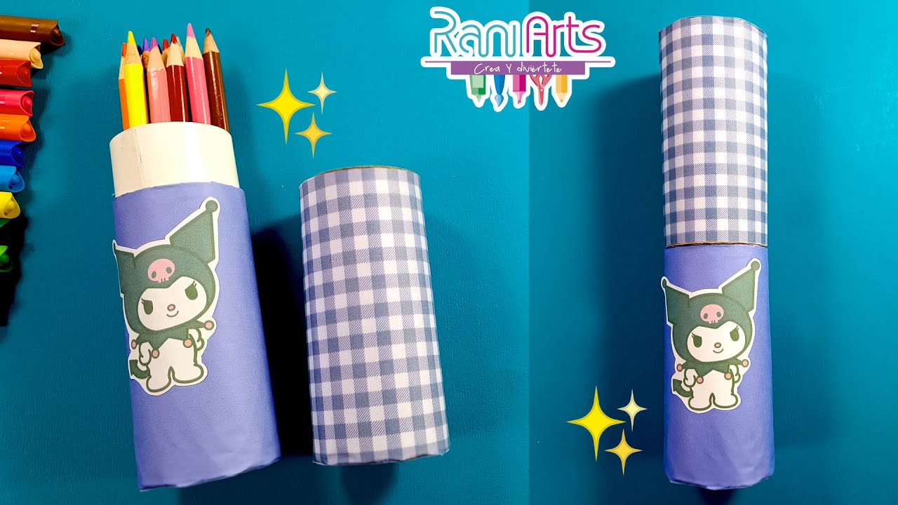 DIY - Haz una Cartuchera / Estuche con material reciclado, super f&aacute;cil ✨❤