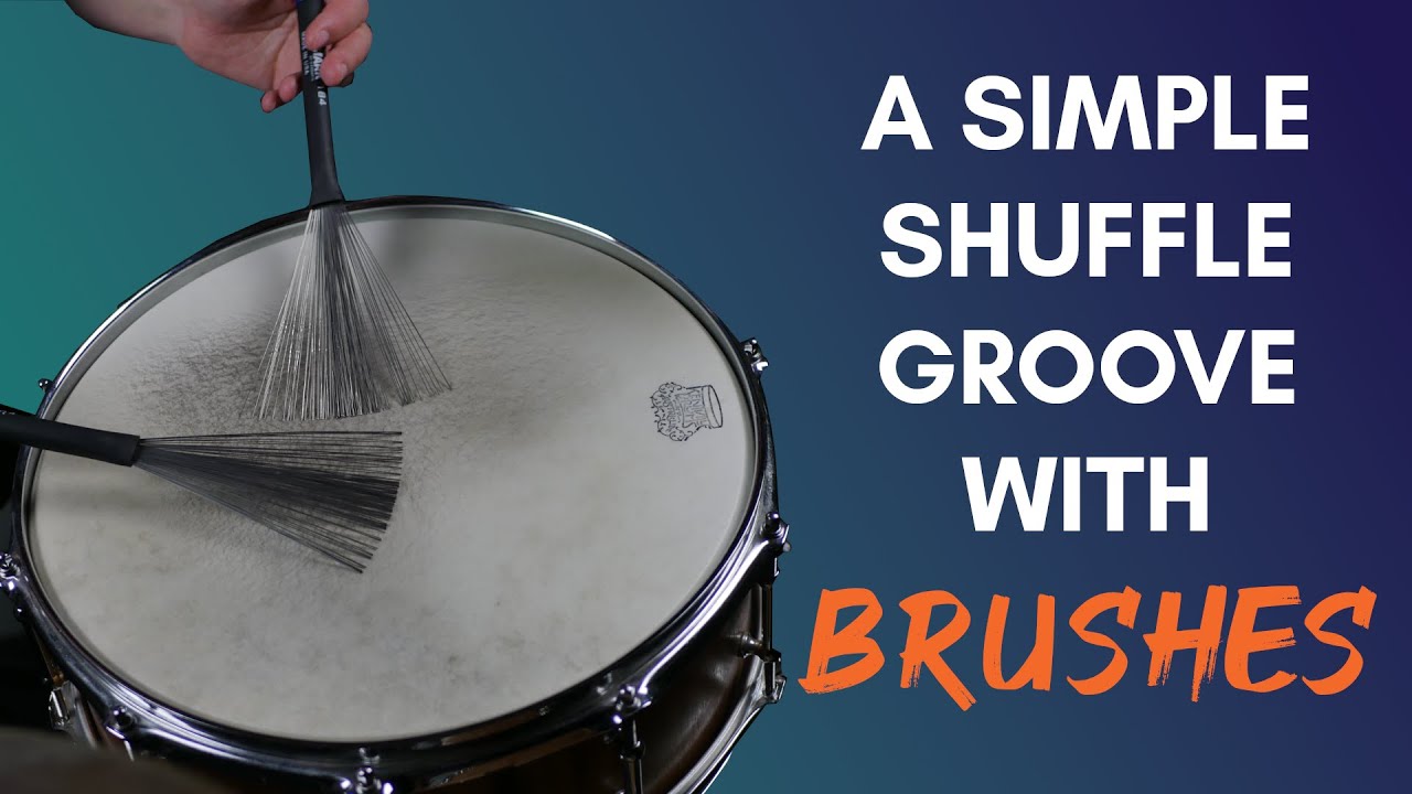 How to play a simple shuffle groove with brushes