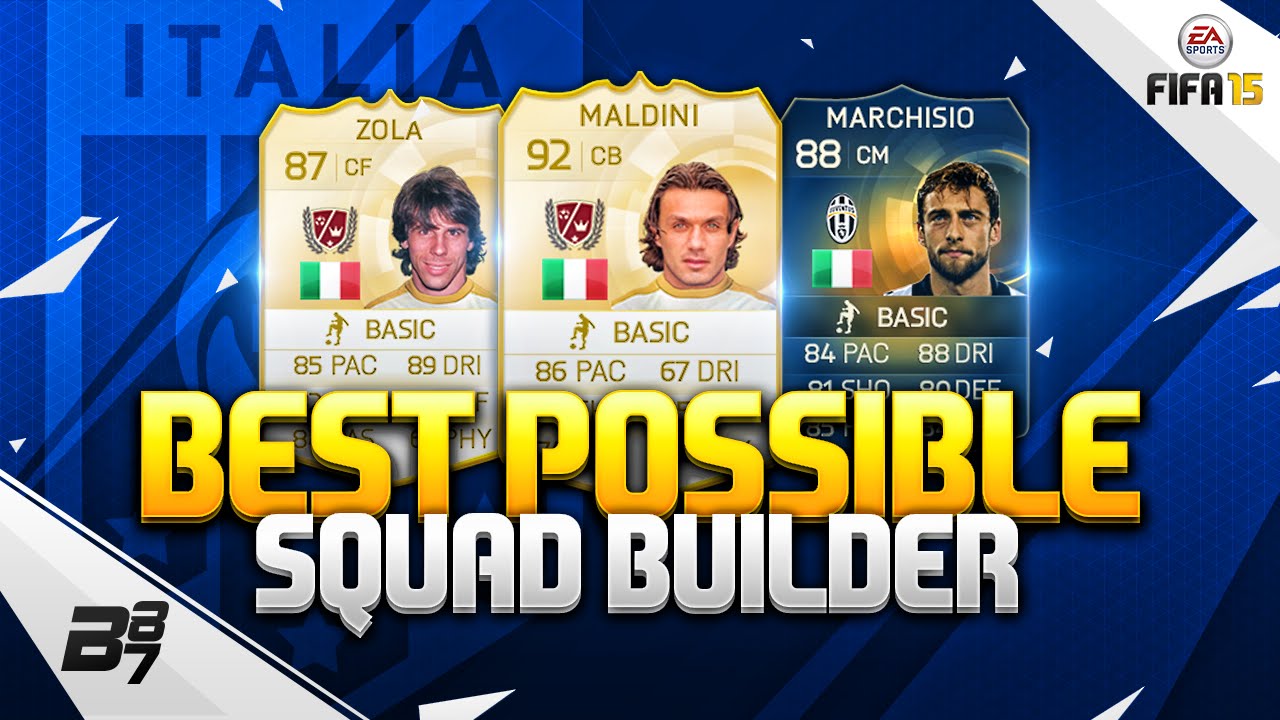 FIFA 15 | BEST POSSIBLE ITALY SQUAD BUILDER w/ TOTS MARCHISIO AND LEGEND ZOLA