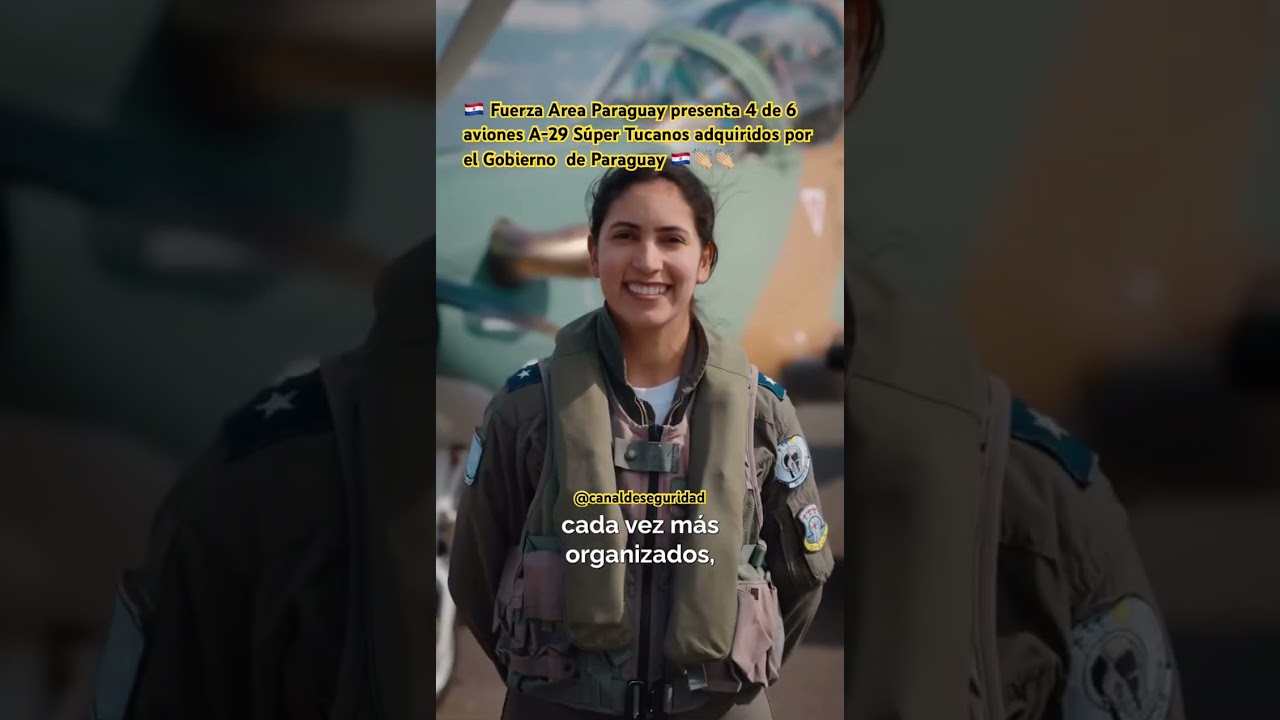 Fuerza A&eacute;rea Paraguay exhibe aviones A‑29 #supertucano #shorts #paraguay #aviation #avion #piloto