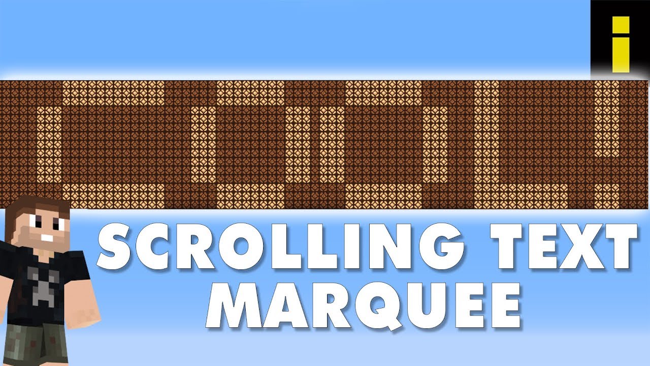 SCROLLING TEXT IN MINECRAFT! (Community Challenge)