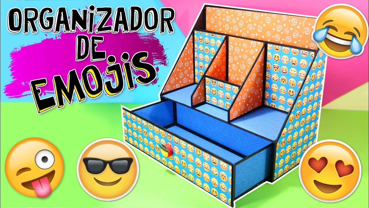 Manualidades para el REGRESO A CLASES DIY - ORGANIZADOR DE ESCRITORIO DE EMOJIS