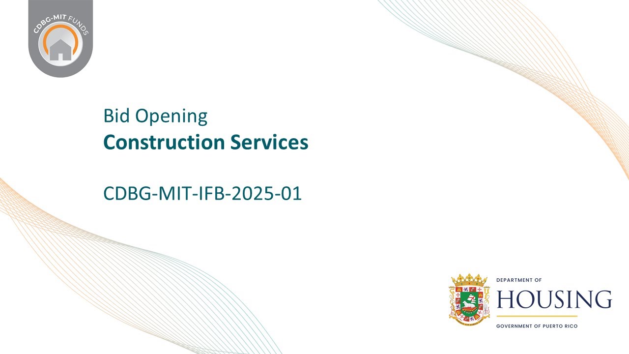 CDBG-MIT-IFB-2025-01 | Bid Opening | Construction Services