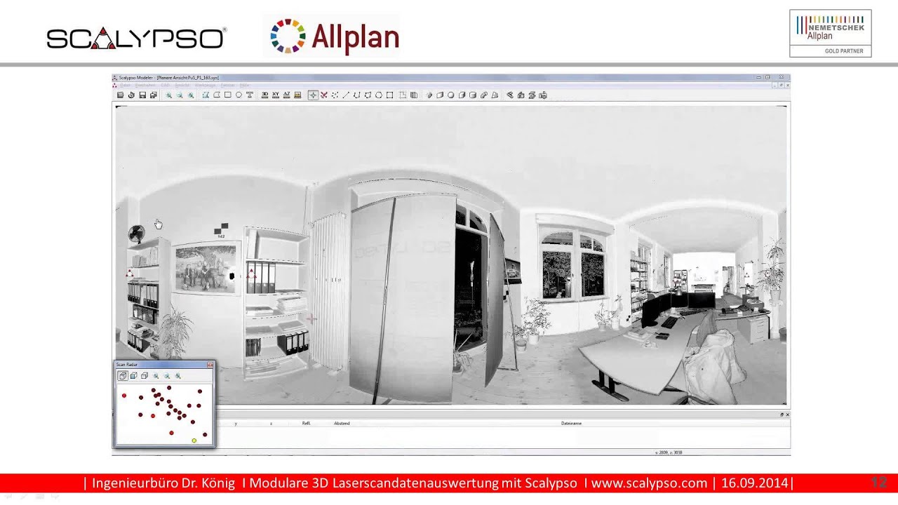 Scalypso 3D Laserscanning nach BIM für Architekten – Bauen im Bestand