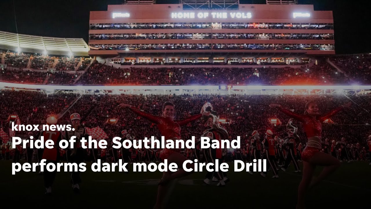 Watch Tennessee's Pride of the Southland Band perform a light up Circle Drill for dark mode game