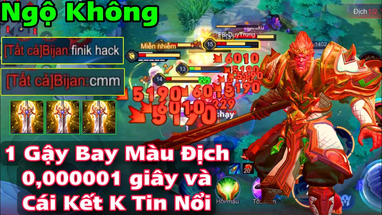 NGỘ KHÔNG Mùa 2024 - S2 || Trang Bị và Bảng Ngọc MẠNH NHẤT 1 Gậy Vốc Hơi Địch 0,0000001 giây