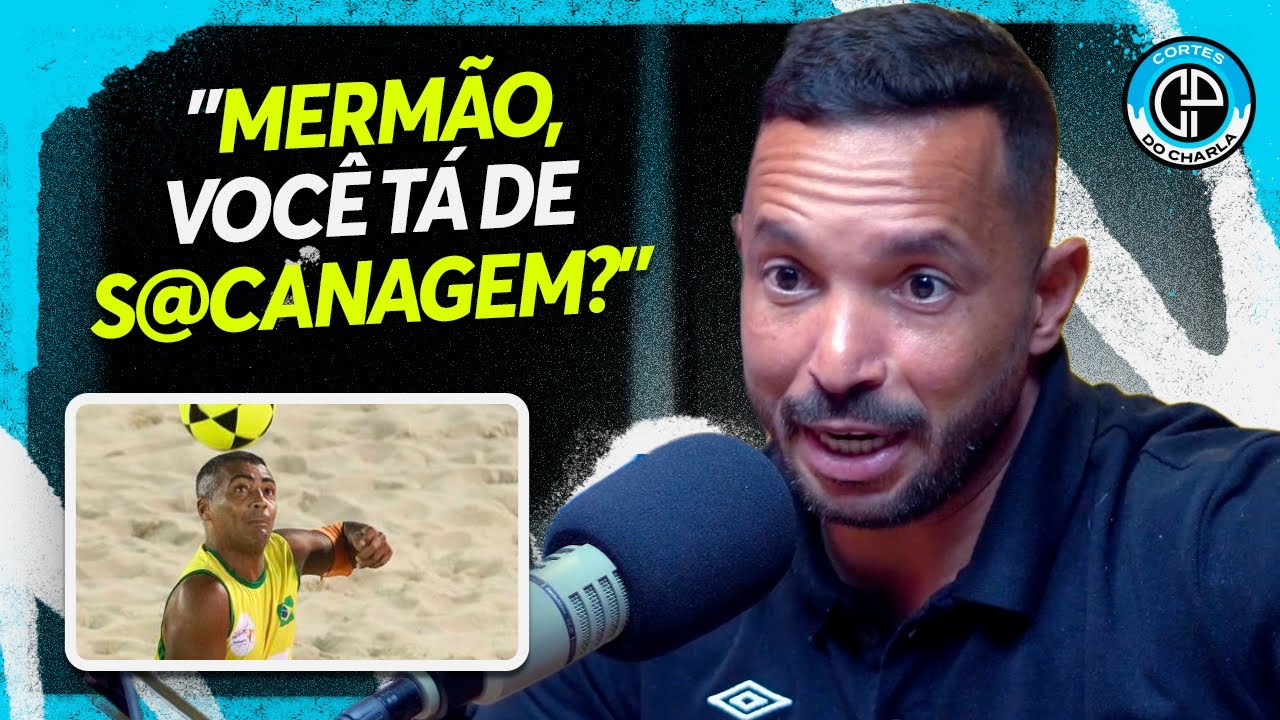 RESENHA COM ROMÁRIO NO FUTEVÔLEI 😂😂😂