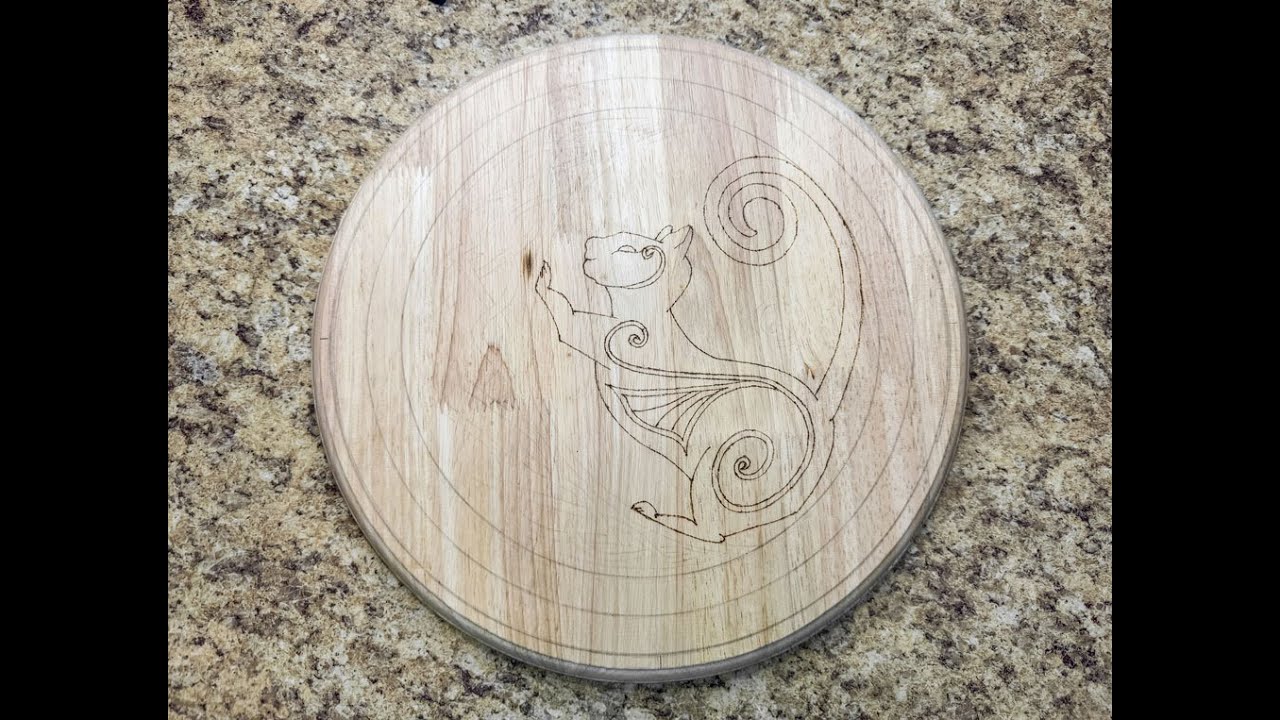 Celtic cat wood burned art, part 1, cat outline