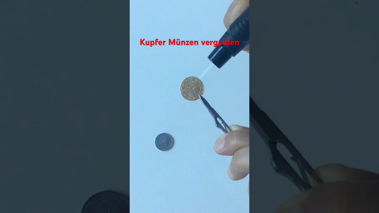 Münzen versilbern und vergolden. #schule #chemistry #experiment #chemie