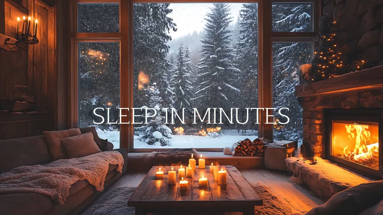 ❄️🕯️ Midnight Winter Dream | Relaxing Piano & Fireplace Sounds | Deep Healing for Anxiety Relief