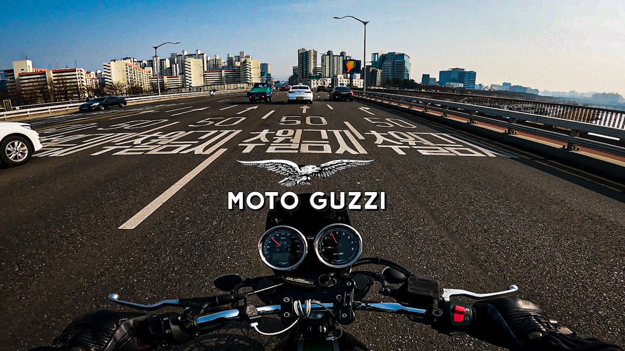 POV Moto Guzzi V7 Agostini exhaust l 모토구찌 V7 아고스티니 배기음