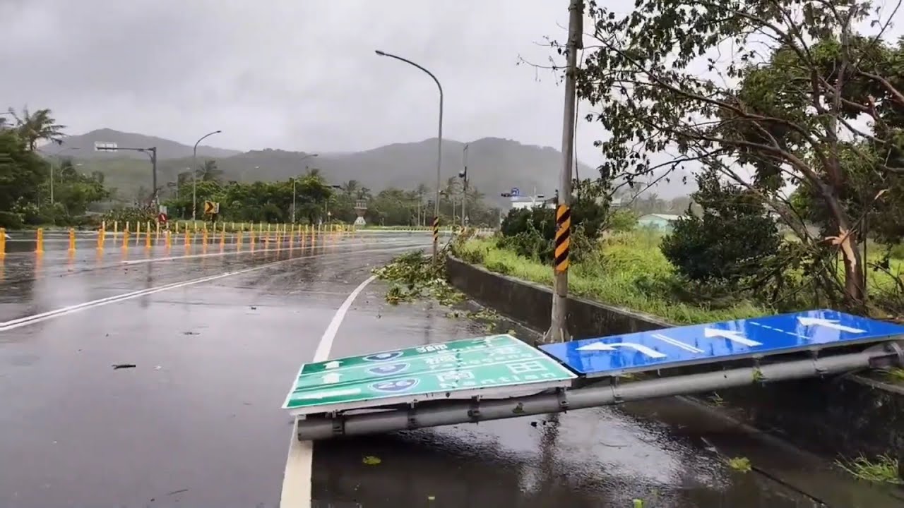 Typhoon Ragasa batters Taitung, suspected tornado in county