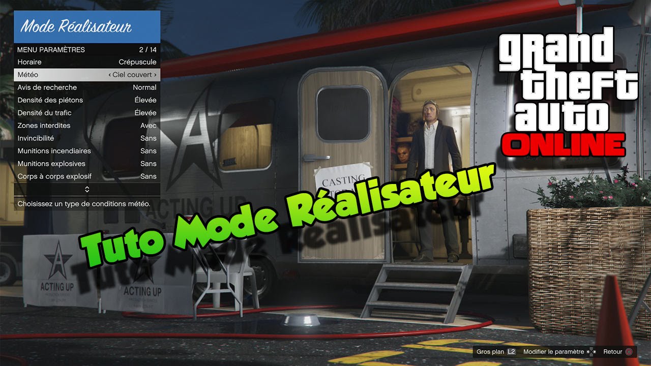 Tuto présentation Mode Réalisateur et trophés GTA 5 Online PS4/one et PC