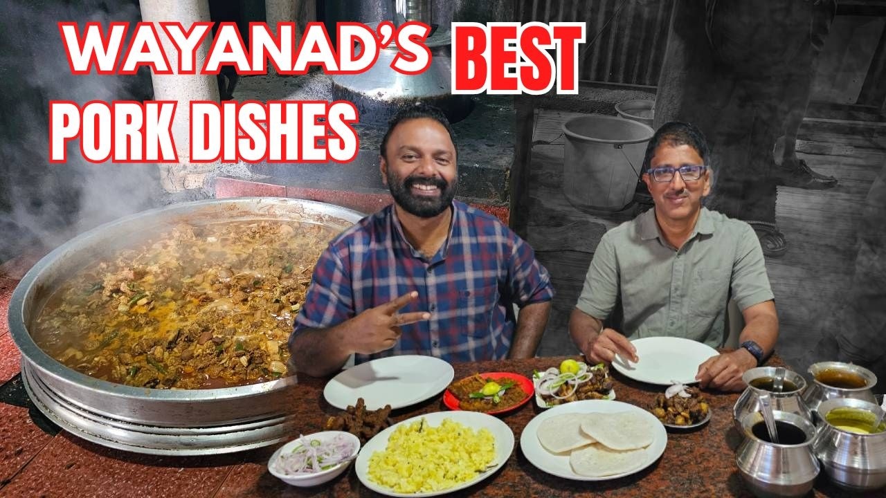 വയനാട്ടിലെ പോർക്ക്! BEST Pork Dishes in Wayanad: Trying Pork Ribs at Raviyettan's Kada