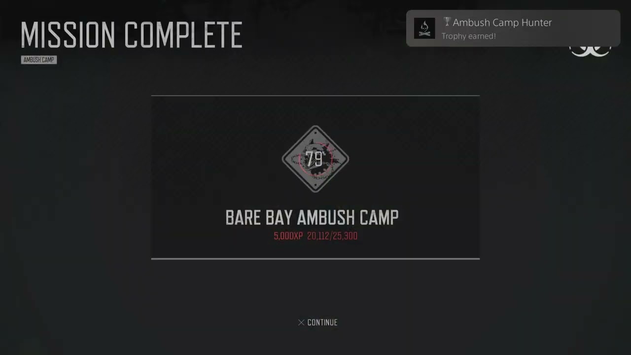 DAYS GONE Ambush Camp Hunter Trophy