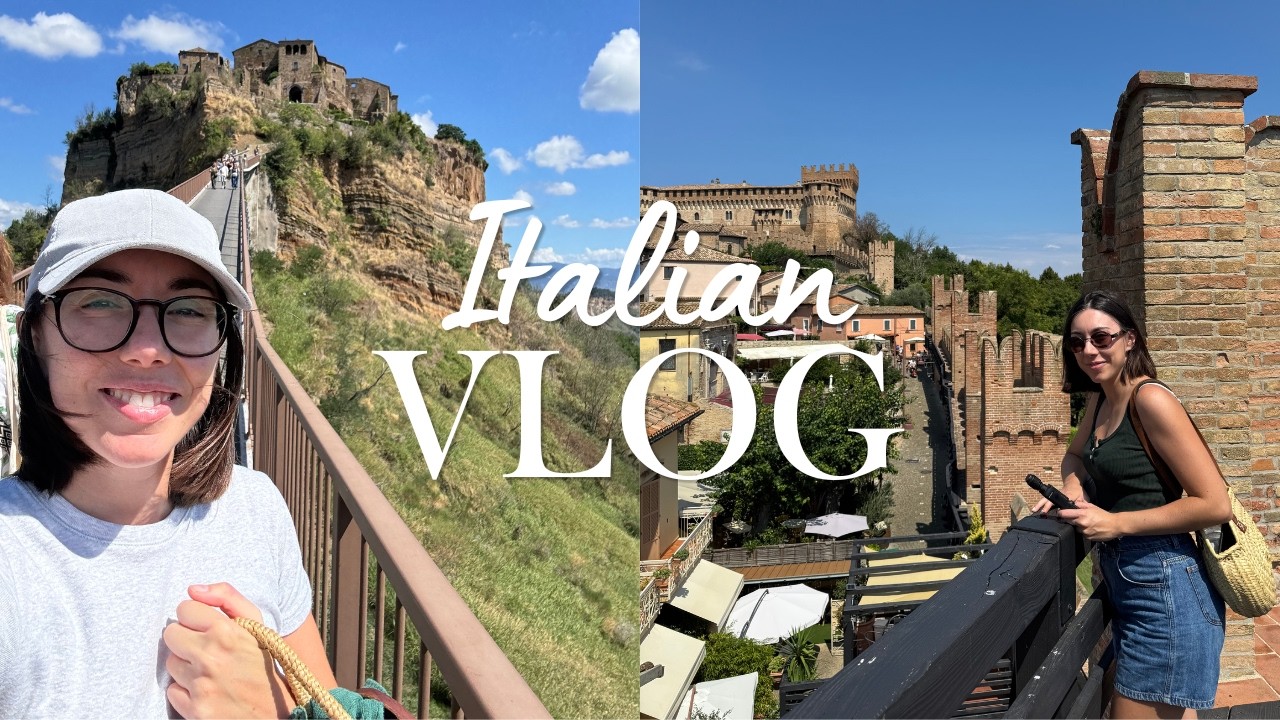 vlog in slow Italian: una gita a Gradara e a Civita di Bagnoregio (Subtitles)
