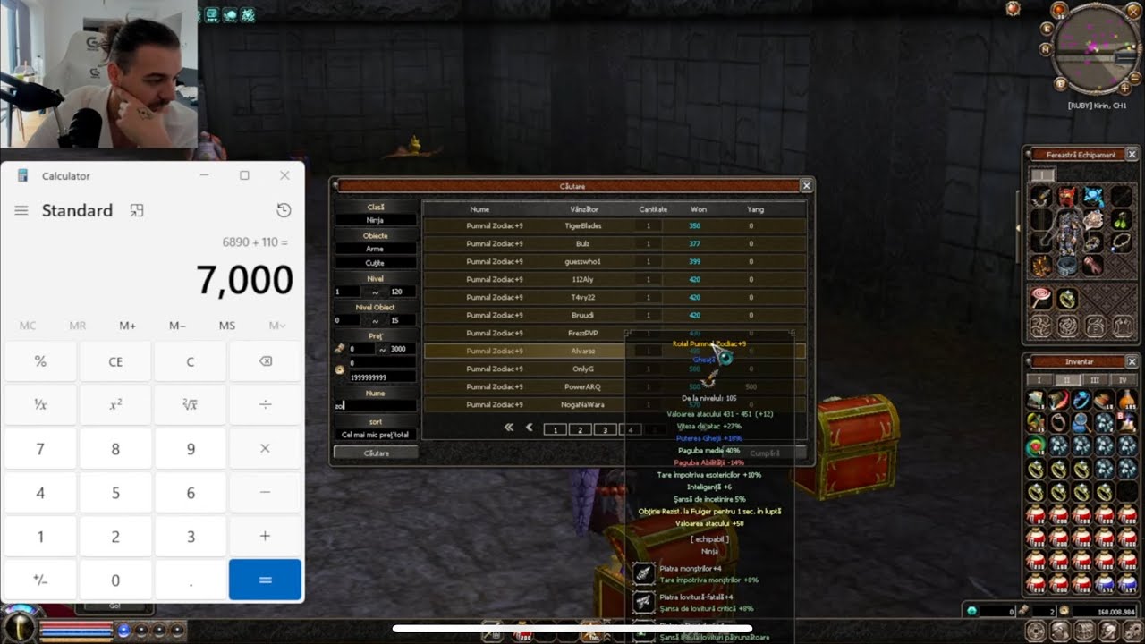PESTE 8.000 WONI INVESTITIE PENTRU NINJA SOLO HYDRA : METIN2RO RUBY KIRIN