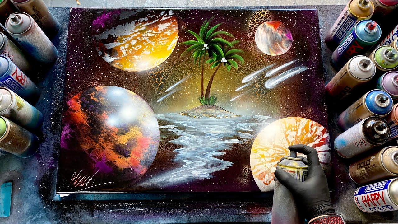 Nowhere in Space - SPRAY PAINT ART by Skech