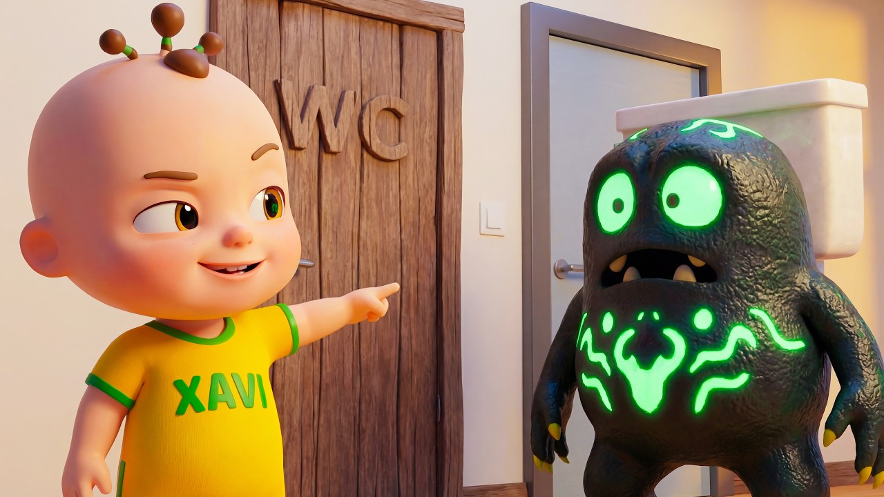 Monsters in the Bathroom Song 👻🚽 | Don&rsquo;t Be Afraid, Ghosts Aren&rsquo;t Real! | Baby Xavi Kids Songs