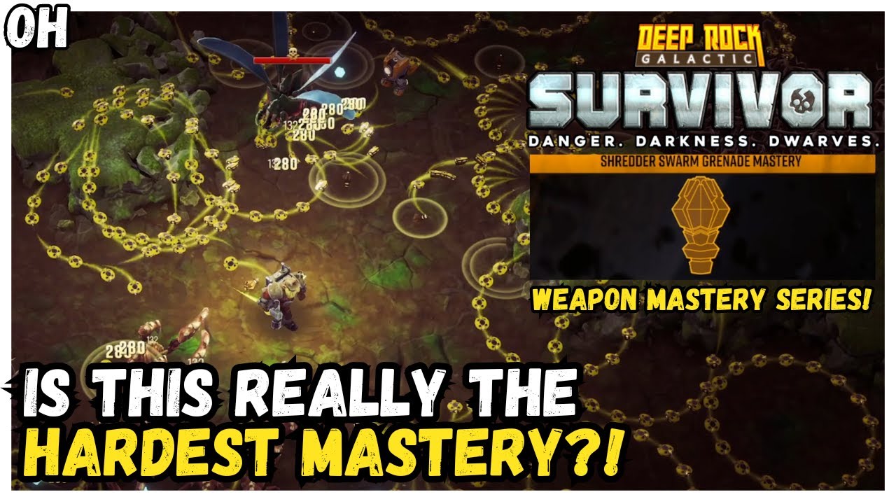 The HARDEST Challenge?! Shredder Grenade Weapon Mastery Challenge! Deep Rock Galactic Survivors!
