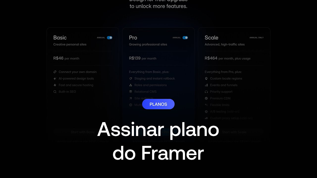 Como assinar um plano do Framer em 2026 [Passo a Passo]