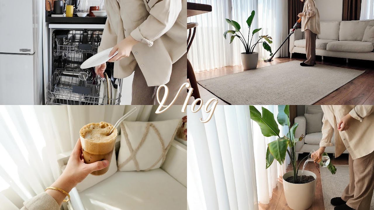 14IVlog🌿 Sessiz vlog. Detaylı ev temizliği ve düzeni 🧽 Haşlama içli köfte 🥟  Soğuk kahve ☕️